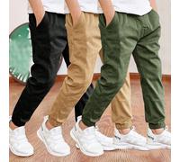3 Pezzi Set Pantaloni Cargo casual alla moda da ragazzo con tasche, vestibilità ampia, per sport e attività all'aperto, ideali per il ritorno a scuola in primavera e autunno 8Y,9Y,10Y,14Y,12Y,16YPolie