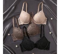 3 pezzi/set Reggiseni in pizzo con ferretto per donna, sexy e confortevoli, con sostegno e sollevamento 70B,75B,75C,75D,80B,80C,80D,85B,85C,85D,90C,90BPiantePizzo