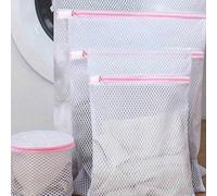 3 pezzi/set S+M+L Sacchetti per bucato in rete con cerniera, sacchetti per bucato a nido d'ape, adatti per indumenti, camicie, reggiseni, calze, collant, biancheria intima, borse da viaggio, primavera