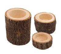 3 Pezzi/Set Set portacandele for Tea Light, Base portacandele in Legno, for Feste, Natale, Compleanno, Tavolo, Decorazioni for Candele a lume di tè