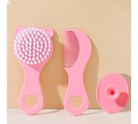 3 pezzi Set spazzola e pettine per capelli del bambino e piccola spazzola in silicone per il lavaggio del viso, spazzola per capelli del bambino per una pulizia profonda dei punti neri, spazzola morbi