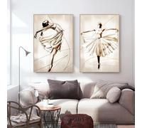 3 pezzi/set vintage ballerina poster nordico tela pittura arte decorazione pittura studio di danza per soggiorno decorazione della stanza 50x75cmx2 senza cornice