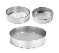 3 Pezzi Setaccio in Acciaio Inox 60 Mesh, per Dolci | Argento, Rimuove Grumi Facilmente, per Zucchero a Pioggia e Cacao, per Panificazione e Pasticceria