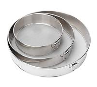 3 Pezzi Setaccio per Farina, Setaccio Rotondo in Acciaio Inossidabile a Maglia Fine da 15 20 25 cm per Cuocere Decorare Torte Torte Pasticceria Cupcakes
