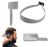 3 Pezzi Sfumatura Capelli Uomo Set, Set di pettini regolabili in silicone per taglio dei capelli stencil transizione pettini da parrucchiere, Pettine per Taglio Capelli Fascia Taglio Capelli Curva