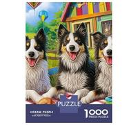 3 Pezzi Sheepdog Set Di Biancheria Da Letto Con Stampa 3D in Microfibra Con Chiusura A Strappo Two Collies Eating Per Tutte Le Stagioni Per Bambini,Ragazzi E Ragaz 38x26cm/1000pcs