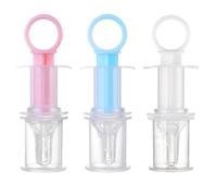 3 Pezzi Siringa Neonato di Alimentazione Orale Alimentatore Liquidi Dispenser con Testa di Ciuccio Adatto per Infanti Neonati per Farmaci Alimentari Acqua Latte Succo Vitamine (Bianco、Blu e Rosa)
