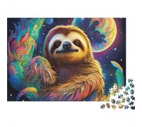 3 Pezzi Sloth in Space Set Di Biancheria Da Letto Stampa 3d in Microfibra Con Chiusura A Strappo Vibrant Cosmic Art Per Tutte Le Stagioni Per Bambini,Ragazzi E Ragaz 70x50cm/1000pcs