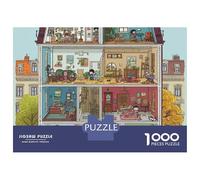 3 Pezzi Small Town Set Di Biancheria Da Letto Con Stampa 3D in Microfibra Con Chiusura A Strappo Multi-story House Section Decorazione Per La Camera Da Letto Per Bambini,Ragazzi E Ragaz 70x50cm/1000pc