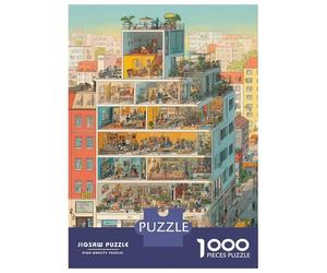 3 Pezzi Small Town Set Di Biancheria Da Letto Con Stampa 3D Morbida Microfibra Con Chiusura A Strappo Cat-themed Multi-story Building Decorazione Per La Camera Da Letto Per Ragazzi E Ragazze 52x38cm/1