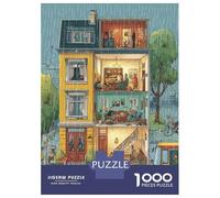 3 Pezzi Small Town Set Di Biancheria Da Letto Stampa 3d in Microfibra Con Chiusura A Strappo Colorful Multi-story House Decorazione Per La Camera Da Letto Per Bambini,Ragazzi E Ragaz 38x26cm/1000pcs