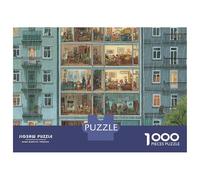 3 Pezzi Small Town Set Di Biancheria Da Letto Stampa 3d Morbida Microfibra Con Chiusura A Strappo Blue Multi-story Apartment Decorazione Per La Camera Da Letto Per Ragazzi E Ragazze 38x26cm/1000pcs