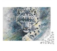 3 Pezzi Snow Leopard Art Set Di Biancheria Da Letto Con Stampa 3D Morbida Microfibra Con Chiusura A Strappo Wild Animal Painting Style Per Tutte Le Stagioni Per Bambini,Ragazzi E Ragaz 70x50cm/1000pcs