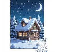 3 Pezzi Snowy Cabin Night Set Di Biancheria Da Letto Stampa 3d Morbida Microfibra Copripiumino Con Cerniera Christmas Cozy Style Per Tutte Le Stagioni Per Ragazzi E Ragazze 52x38cm/1000pcs