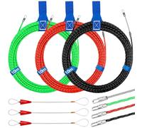 3 Pezzi Sonda Passacavi Professionale, 10m 4mm Sonda Elettricista con 6 Molla di Guida, Molla Elettricista Tiracavi, Sonda Tiracavi Cavo, Estrattore Cavi Per Cavi Elettricista