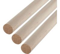 3 pezzi SOTECH bastoni rotondi di faggio lisci Ø30 x 500 mm bastoni rotondi di legno per l'artigianato o come appendiabiti