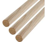 3 pezzi SOTECH rovere bastoni rotondi lisci Ø30 x 500 mm bastoni rotondi in legno per l'artigianato o come appendiabiti