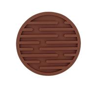 3 pezzi Sottobicchieri in silicone addensati, resistenti al calore, in gomma, for stoviglie, cuscinetti isolanti, portabicchieri in vetro per Padelle Teiere Ciotole(Brown)