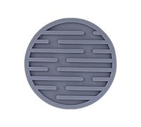 3 pezzi Sottobicchieri in silicone addensati, resistenti al calore, in gomma, for stoviglie, cuscinetti isolanti, portabicchieri in vetro per Padelle Teiere Ciotole(Gray)
