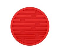 3 pezzi Sottobicchieri in silicone addensati, resistenti al calore, in gomma, for stoviglie, cuscinetti isolanti, portabicchieri in vetro per Padelle Teiere Ciotole(Red)