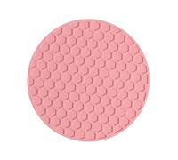 3 pezzi sottobicchieri rotondi for bevande al caffè in silicone porta tazze da tè ispessito antiscivolo calore cuscinetti accessori tavolo cucina per Padelle Teiere Ciotole(Pink,9cm)