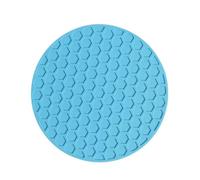 3 pezzi sottobicchieri rotondi for bevande al caffè in silicone porta tazze da tè ispessito antiscivolo calore cuscinetti accessori tavolo cucina per Padelle Teiere Ciotole(Blue,10cm)