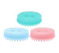 3 Pezzi Spazzola da Bagno in Silicone per Chioma, Lavaggio Delicato