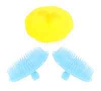 3 Pezzi Spazzola Massaggiante per Cuoio Capelluto ABS in Silicone | Shampoo e Bagno, Distribuzione Uniforme del Prodotto, Uso Manuale, Adatta a Tutti i Tipi di Chioma Colore Casuale