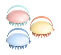 3 Pezzi Spazzola Massaggiante per Cuoio Capelluto, Pettine Shampoo | Testa Tonda, Uso Multifunzione, Pulizia Profonda dei Chioma, Stimola Circolazione