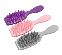 3 Pezzi Spazzola Massaggiante per Cuoio Capelluto Shampoo | Design Portatile Multifunzione, Pulizia Profonda della Testa, Uso Famiglia