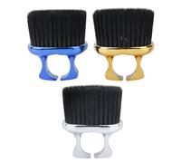 3 Pezzi Spazzola per Barba da Uomo, e Rimozione Peli | Nylon e Abs, Uso Casa o Barberia, Collo e Spalle, Anello Aperto e Formato da Viaggio