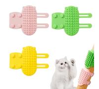 3 Pezzi Spazzola per Gatti,Spazzola Peli Gatto 2 in 1 in Silicone Morbido,Spazzola per Massaggio Solletico per Animali Domestici per Gatti a pelo Corto e Lungo,Spazzola Gatti per le Gambe del Tavolo