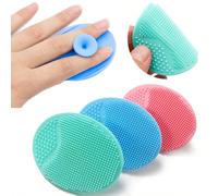 3 pezzi Spazzola per lavare i capelli in silicone per bambini, rosa + giallo + blu, dimensione piccola e morbida, spazzola per shampoo delicata sulla pelle del bambino Giallo+Blu+Rosa,2 gialli + 2 blu