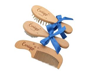 3 Pezzi Spazzole For Capelli For Bambini Personalizzate Incidere Il Nome Del Neonato Spazzola For Capelli In Legno For Neonato Pettine Spazzola For Nascita/battesimo/souvenir/regali Di Compleanno
