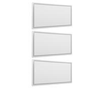 3 Pezzi Specchio da Trucco per Visiera Auto in Vetro e Acciaio Inox | Immagine Nitida e Riflesso Chiaro, Ritocchi Rapidi in Viaggio, per Guida Quotidiana e Suv