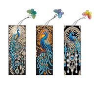 3 pezzi Special Shape Dreamcatcher Bird Bird Fai da te Bookmarks Kits Painting Bookmark Making Kit Art Bookmark con ciondolo for bambini adulti principianti (SN040)