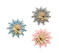 3 Pezzi Spilla a Forma di Ape e Margherita in Lega Elegante | Leggera Sul Tessuto, Facile da Applicare, Finitura Lucida Resistente, Idea Regalo Colore Casuale