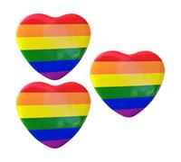 3 Pezzi Spilla a Forma di Cuore Arcobaleno in Latta, Decorativa | Effetto Decorativo, Stile Delicato e Unico, Forma a Cuore, per Sostenitori della Comunità
