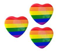 3 Pezzi Spilla Cuore Arcobaleno a Sei Colori, in Peltro Decorativa | Sfilate e Feste a Tema, Stile Delicato e Raffinato, Effetto Ornamentale, per Sostenitori della Comunità