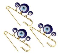 3 Pezzi Spilla Malocchio Blu, Ferro Lega Resina | Festival e Pasqua, Non Si Deforma Facilmente, Delicata sulla Pelle, per Amici e Genitori