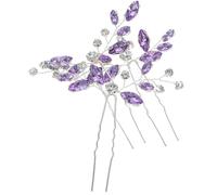 3 Pezzi Spilla per Chioma da Sposa con Pietre Decorative | Tre Pezzi Decorativi, Finitura Lucida Classica, Leggeri e Facili da Abbinare per Festa e Nozze