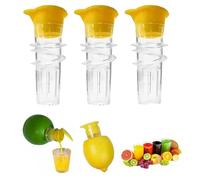 3 Pezzi Spremiagrumi Manuale, Spremi Limone con Coperchio per Agrumi, BPA Free e Lavabile in Lavastoviglie, Ideale per Cucina, Bar, Viaggi