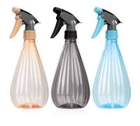 3 Pezzi Spruzzatore Acqua 600ml, Flacone Spray Acqua, Spruzzino Nebulizzatore Piante,Flaconi Spray Atomizzatore in Plastica, Vaporizzatore Acqua per Giardino, Parrucchiere, Piante-Arancione/Grigio/Blu
