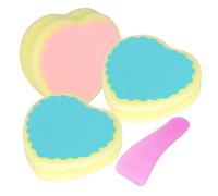 3 Pezzi Spugna Depilatoria, Spugna Lucidante per Ceretta Spugna Lucidante Morbida Spugna Depilatoria a Forma di Cuore per Donna per Viso, Gambe, Braccia e Corpo