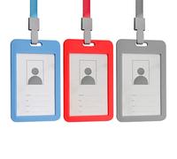 3 Pezzi Staccabile a Doppia Faccia in Plastica Trasparente Impermeabile Titolare della Carta con Coulisse Carta di Lavoro Studente Carta Lavoratore d'Ufficio Accessori Essenziali