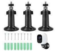 3 Pezzi Staffa Parete Telecamera 360 Gradi, Staffa Telecamera, Supporto Telecamera, Supporto Telecamera Regolabile, Staffa da Soffitto Regolabile per Telecamera, per Interno Esterno, Generico