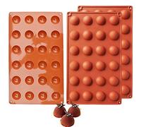 3 Pezzi Stampi a Cupola di Semisfera, 24 Cavità Stampo in Silicone, Stampi per Cioccolatini per i Tuoi Dessert al Cioccolato, Bomba Gelato, Fondente, Caramelle, Biscotti, Gelatina(diametro 2.9 cm)