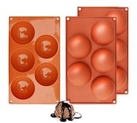 3 Pezzi Stampi a Cupola di Semisfera, 5 Cavità Stampo in Silicone, Stampi per Cioccolatini per i Tuoi Dessert al Cioccolato, Bomba Gelato, Fondente, Caramelle, Biscotti, Gelatina(diametro 8 cm)