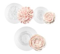 3 Pezzi Stampi in Silicone per Candele, Rosa Garofano Peonia Stampo per Candele,Stampo Silicone peonia per Produzione di Candele Profumate Fatte a Mano, Saponi, Oggetti Artigianali in Gesso e Resina