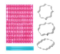 3 pezzi stampi per biscotti in acciaio inox, stampini per biscotti, formine per biscotti, con 1 strumento di fissaggio per biscotti, per torte, dolci, caramelle